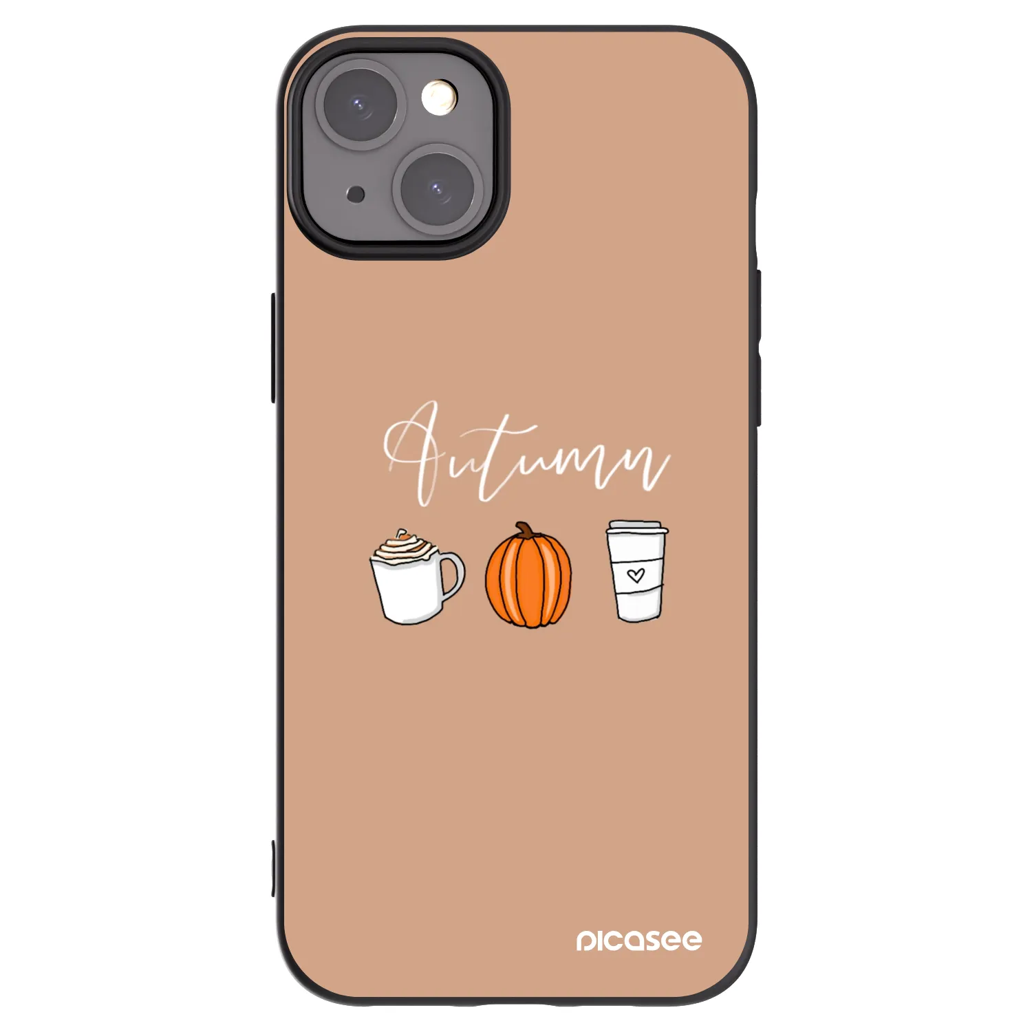 Picasee crna silikonska maskica za Apple iPhone 15 Plus - Autumn