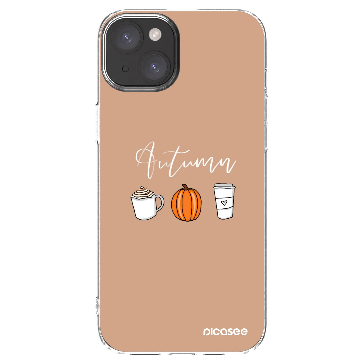 Picasee silikonska prozirna maskica za Apple iPhone 15 Plus - Autumn