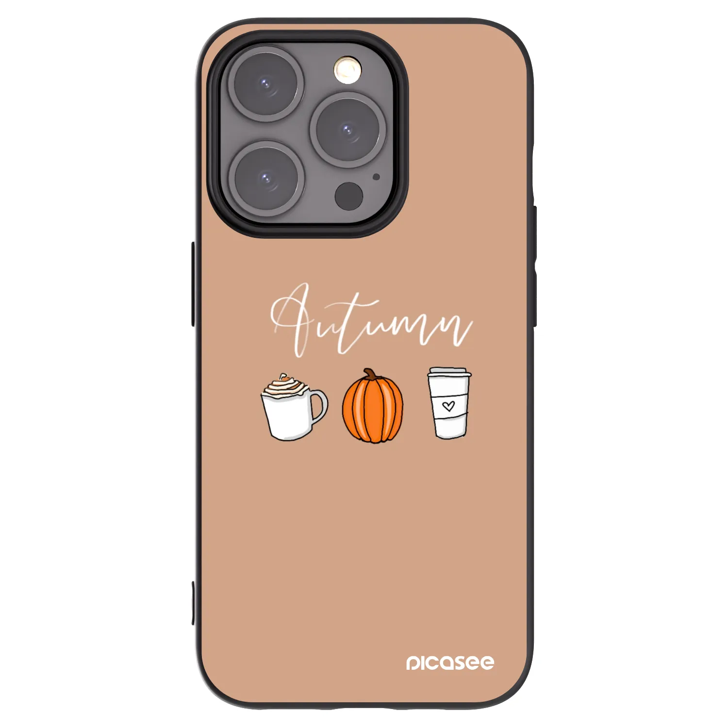 Picasee crna silikonska maskica za Apple iPhone 15 Pro - Autumn