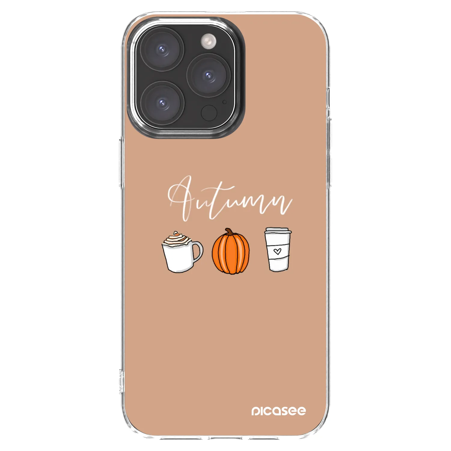 Picasee silikonska prozirna maskica za Apple iPhone 15 Pro Max - Autumn