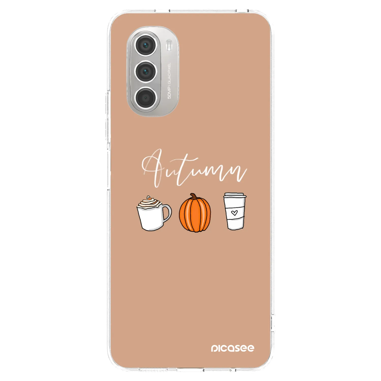 Picasee silikonska prozirna maskica za Motorola Moto G51 - Autumn