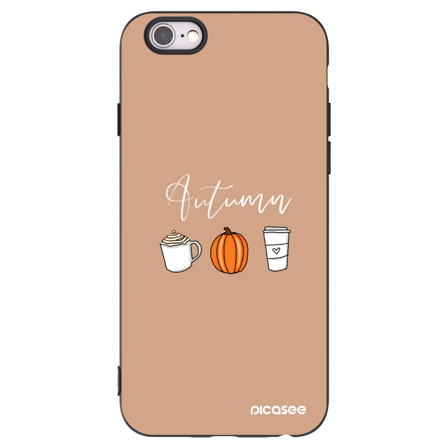 Picasee crna silikonska maskica za Apple iPhone 6/6S - Autumn