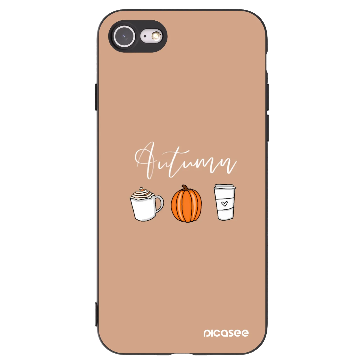 Picasee crna silikonska maskica za Apple iPhone 7 - Autumn