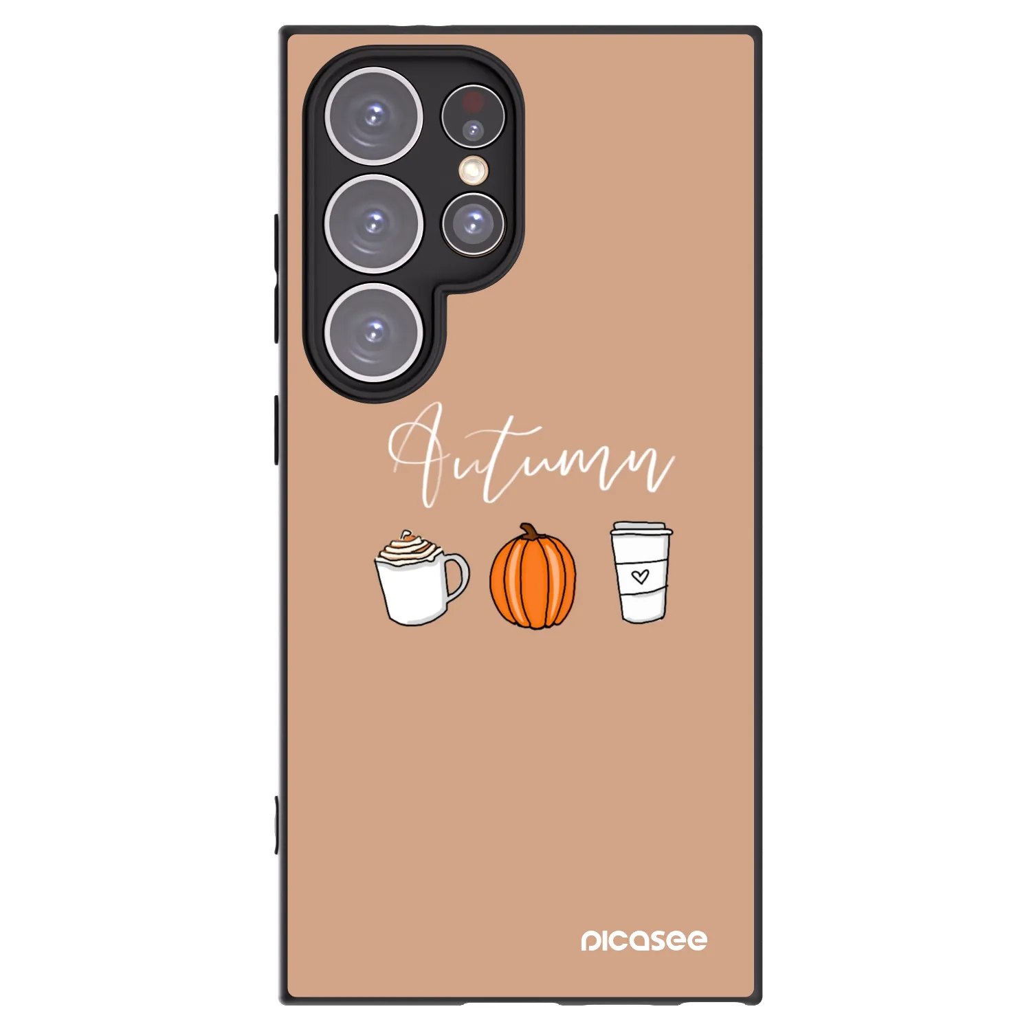 Picasee crna silikonska maskica za Samsung Galaxy S24 Ultra S928B 5G - Autumn