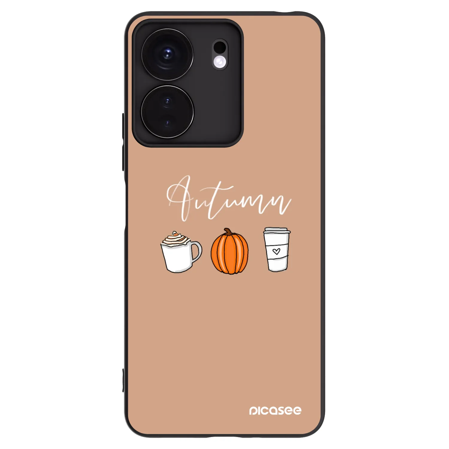 Picasee crna silikonska maskica za Xiaomi Redmi 13C 4G - Autumn
