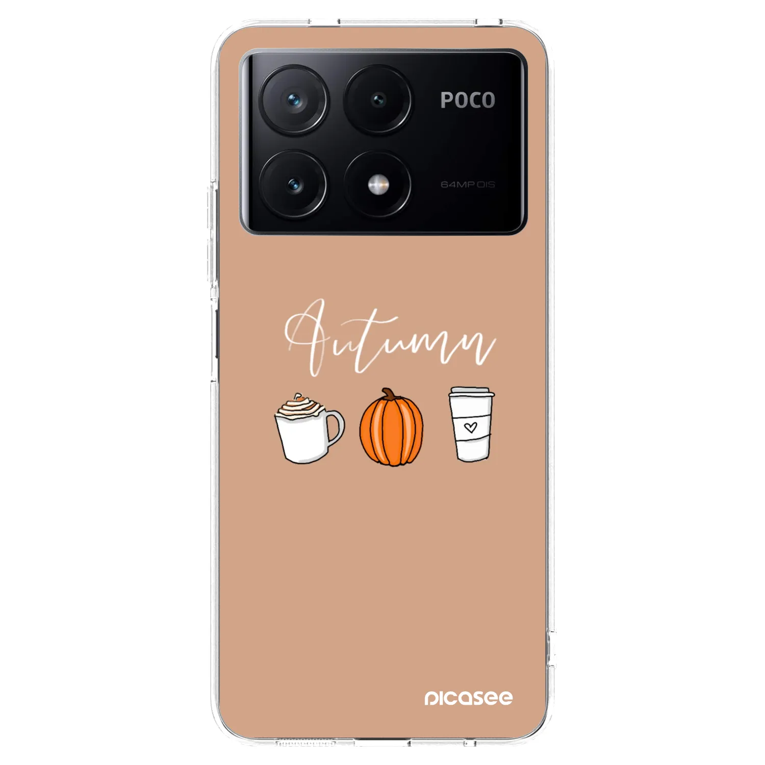 Picasee silikonska prozirna maskica za Xiaomi Poco X6 Pro - Autumn