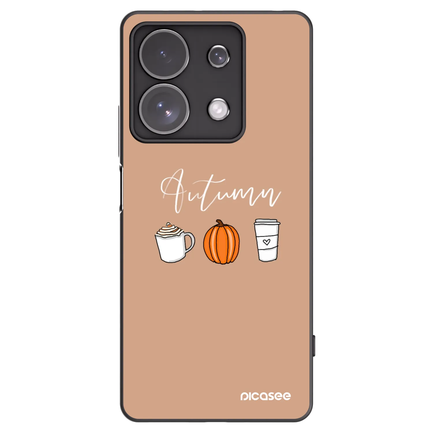 Picasee crna silikonska maskica za Xiaomi Redmi Note 13 Pro 4G - Autumn