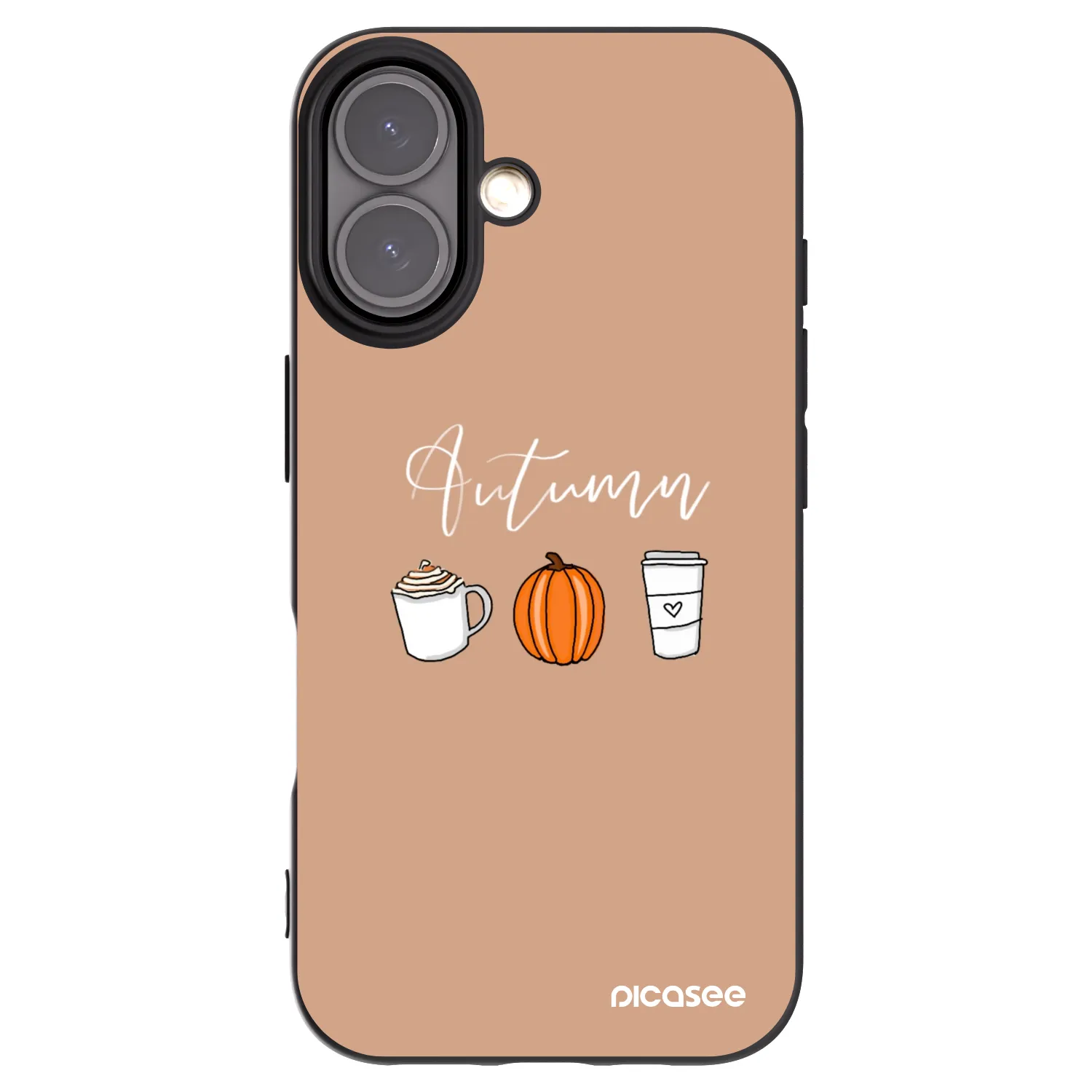 Picasee crna silikonska maskica za Apple iPhone 16 - Autumn