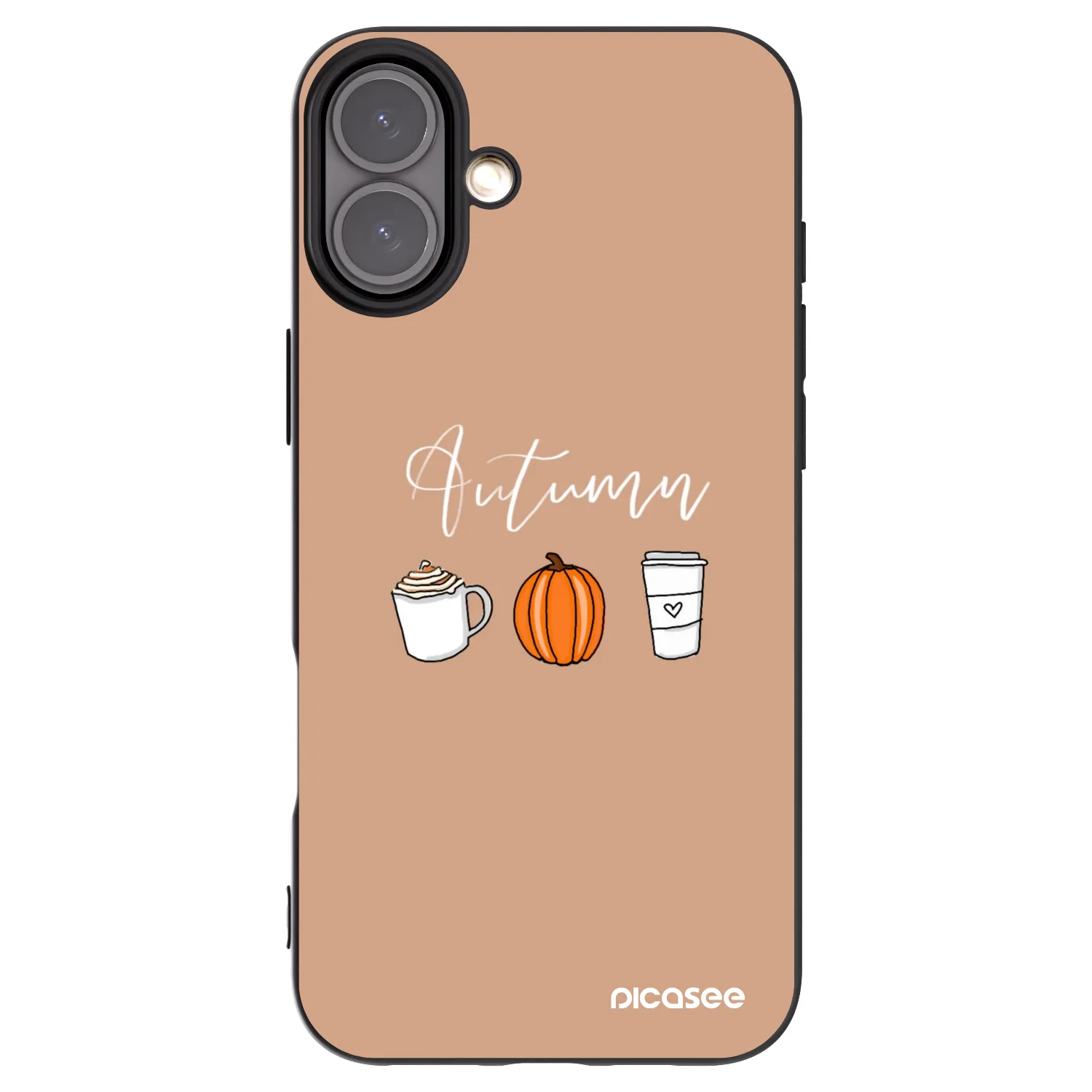 Picasee crna silikonska maskica za Apple iPhone 16 Plus - Autumn