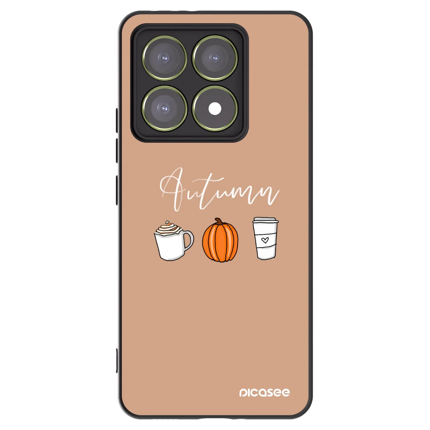 Picasee crna silikonska maskica za Xiaomi 14T - Autumn