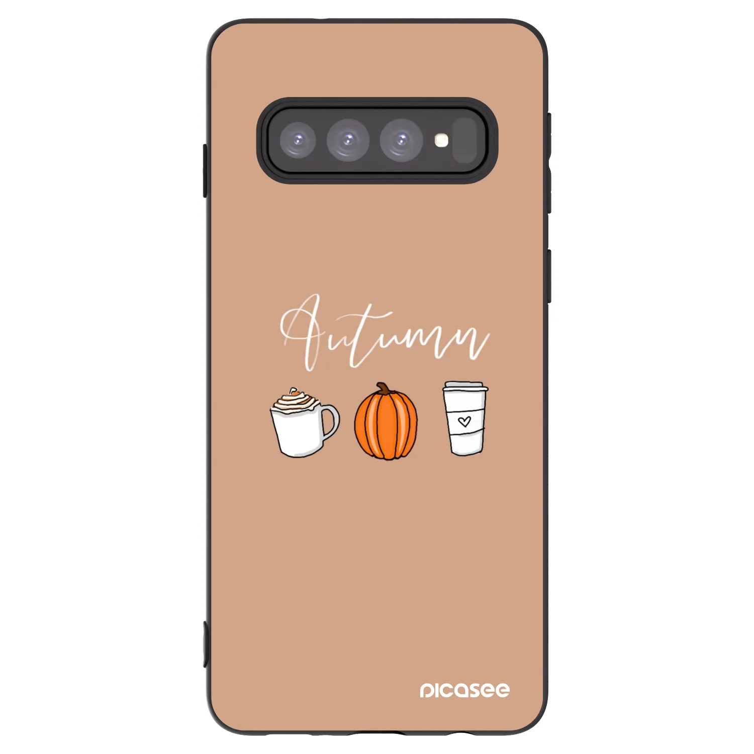 Picasee crna silikonska maskica za Samsung Galaxy S10 G973 - Autumn