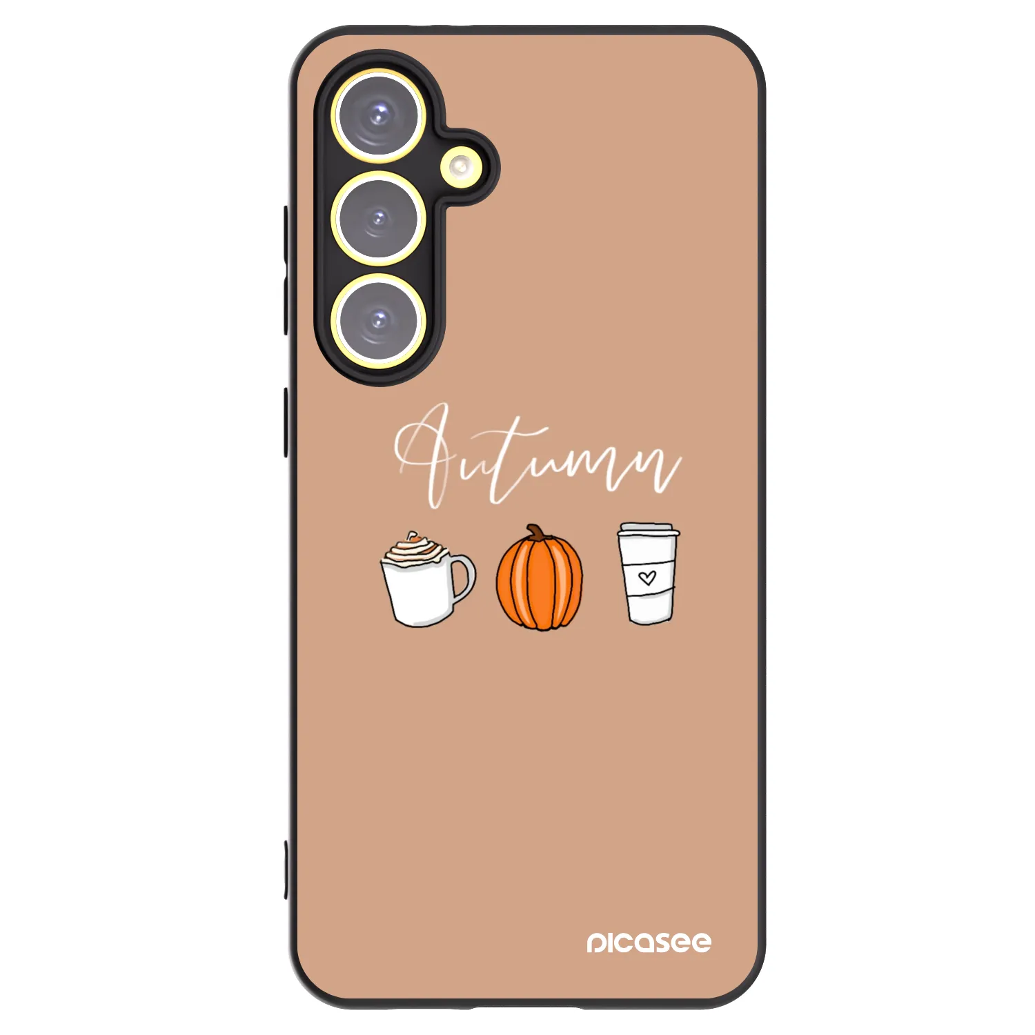 Picasee crna silikonska maskica za Samsung Galaxy S24 FE S721B - Autumn
