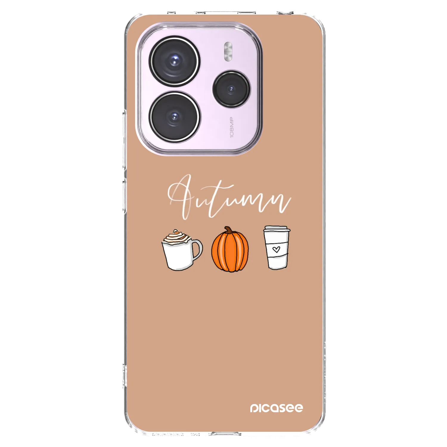Picasee silikonska prozirna maskica za Xiaomi Redmi Note 14 5G - Autumn