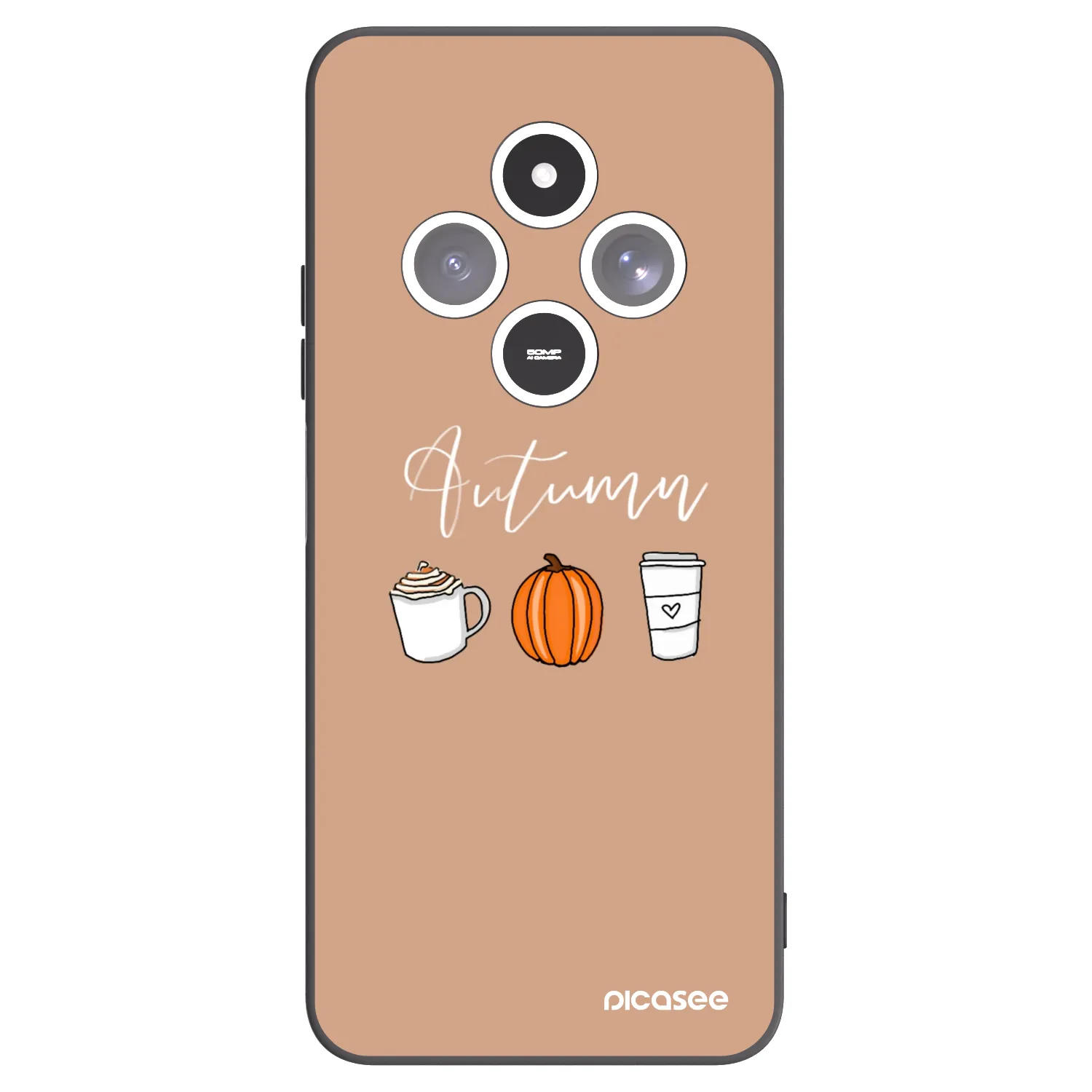Picasee crna silikonska maskica za Xiaomi Redmi 14C - Autumn