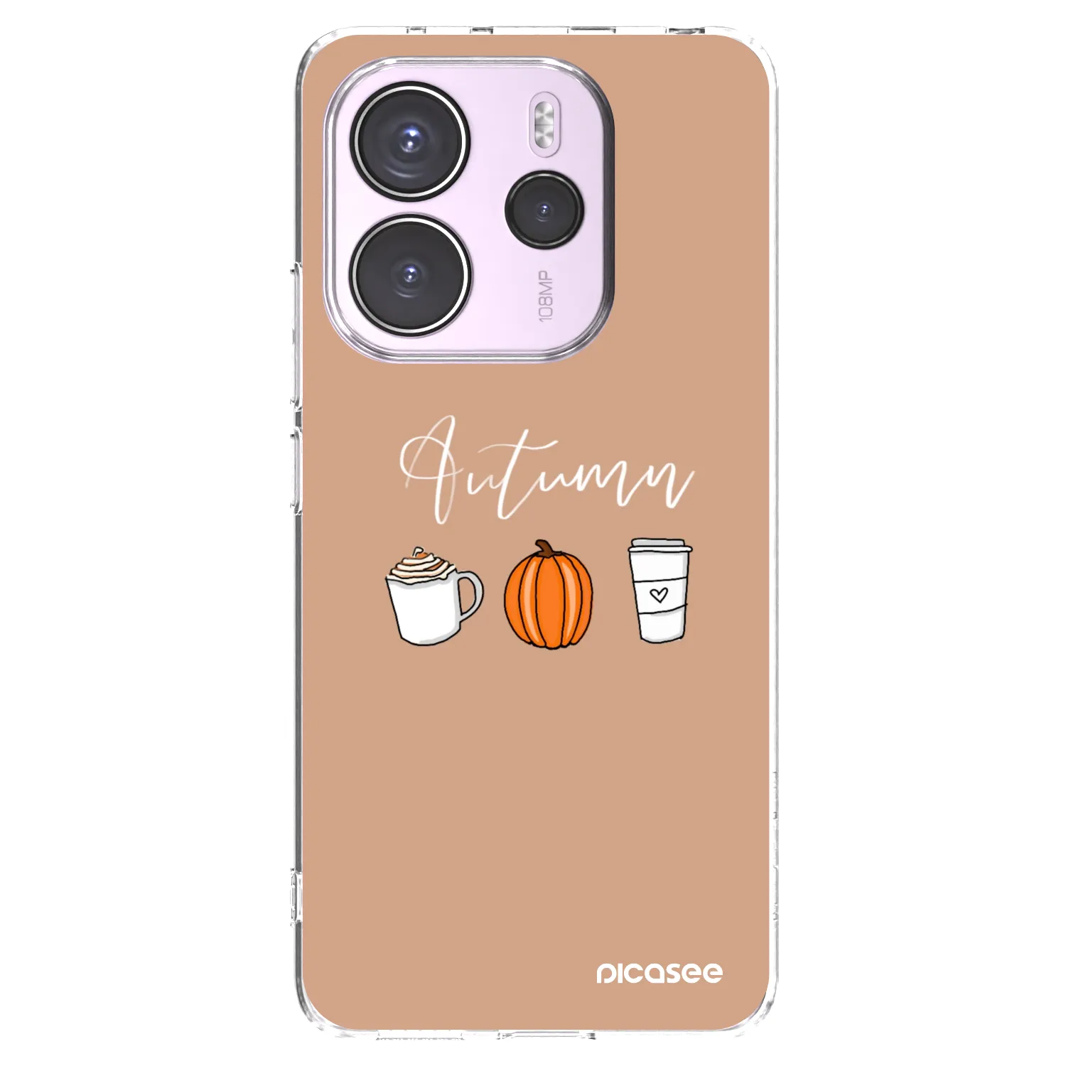 Picasee silikonska prozirna maskica za Xiaomi Redmi Note 14 4G - Autumn