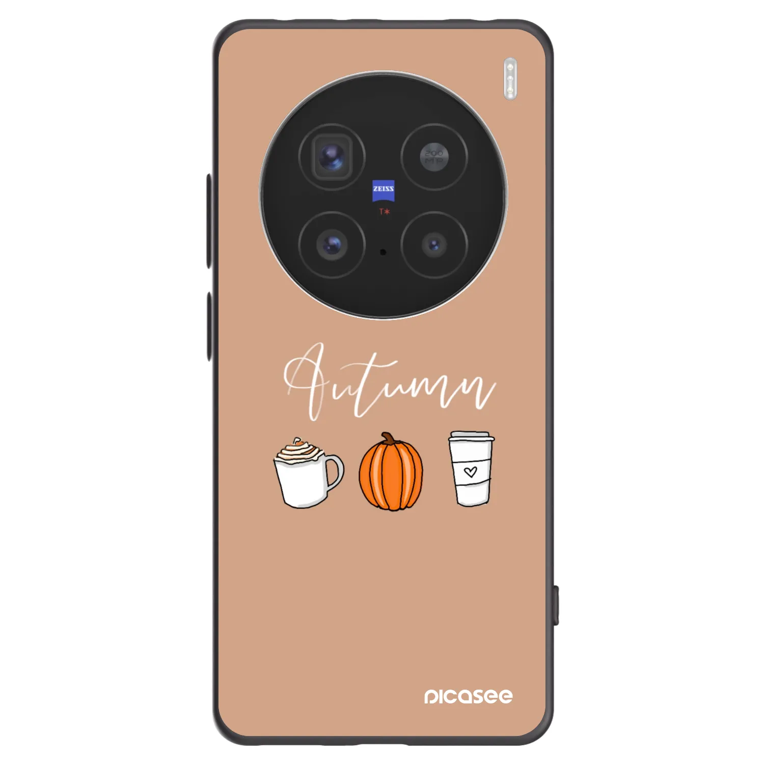 Picasee crna silikonska maskica za Vivo X200 Pro - Autumn