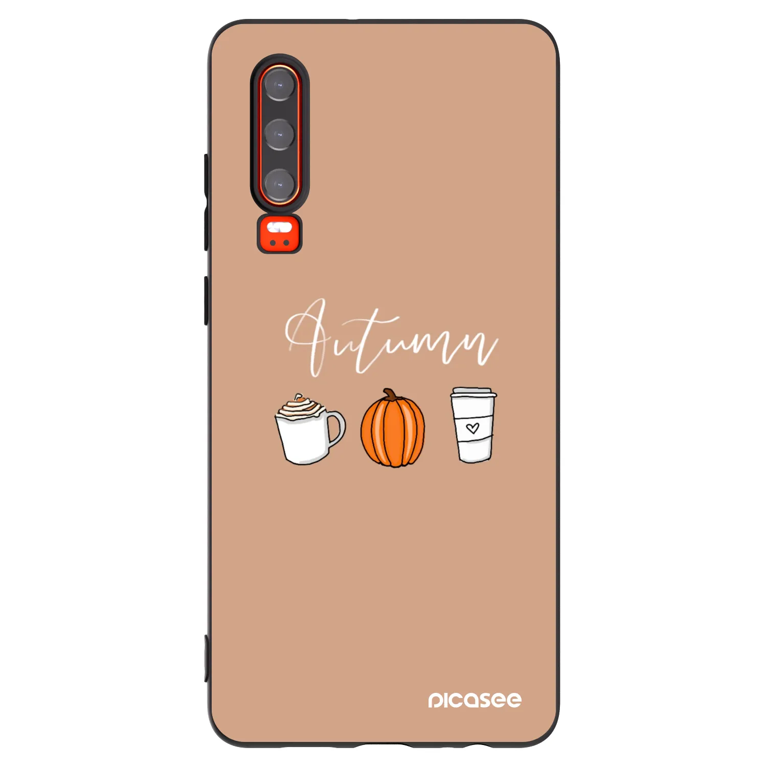 Picasee crna silikonska maskica za Huawei P30 - Autumn