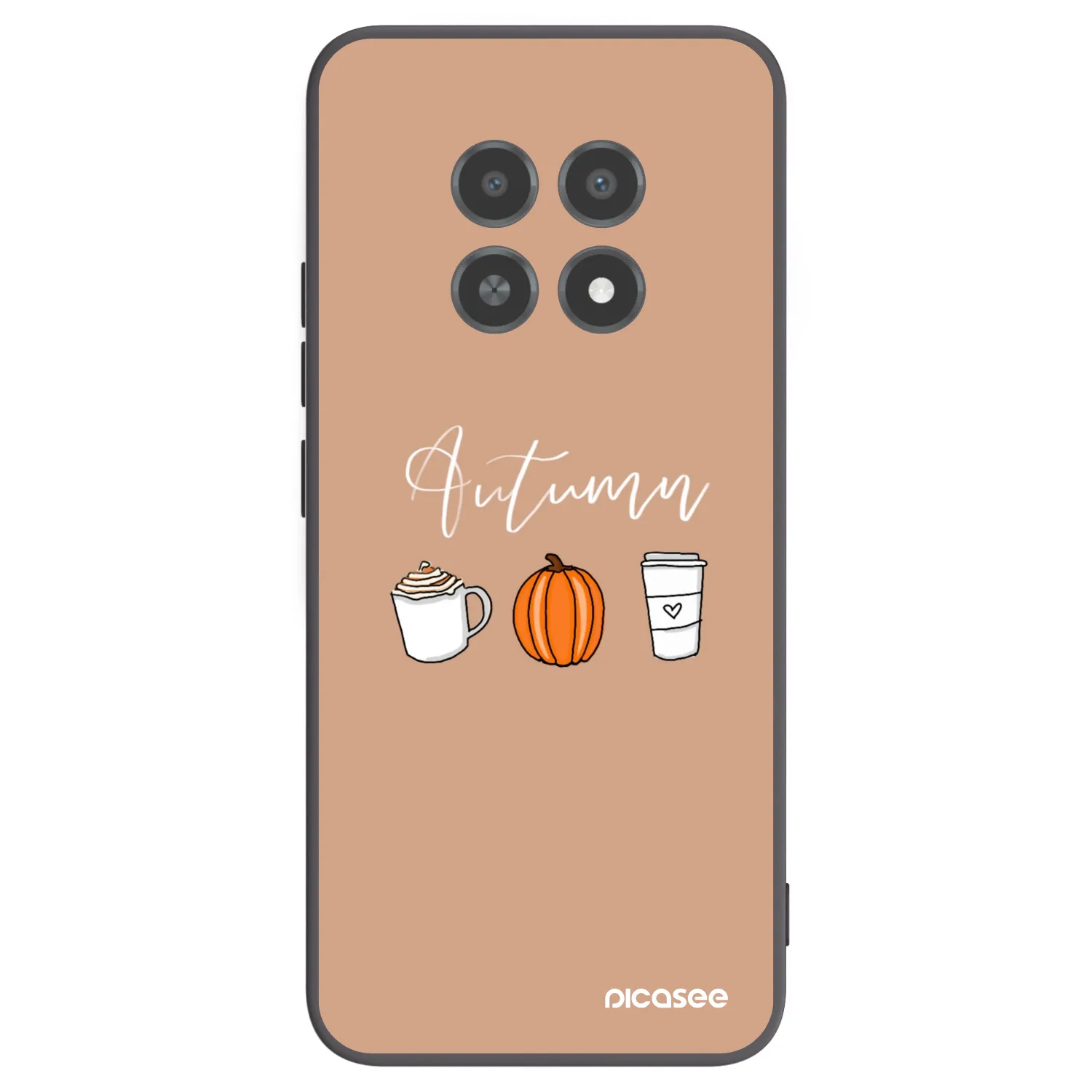 Picasee crna silikonska maskica za Realme 12X - Autumn