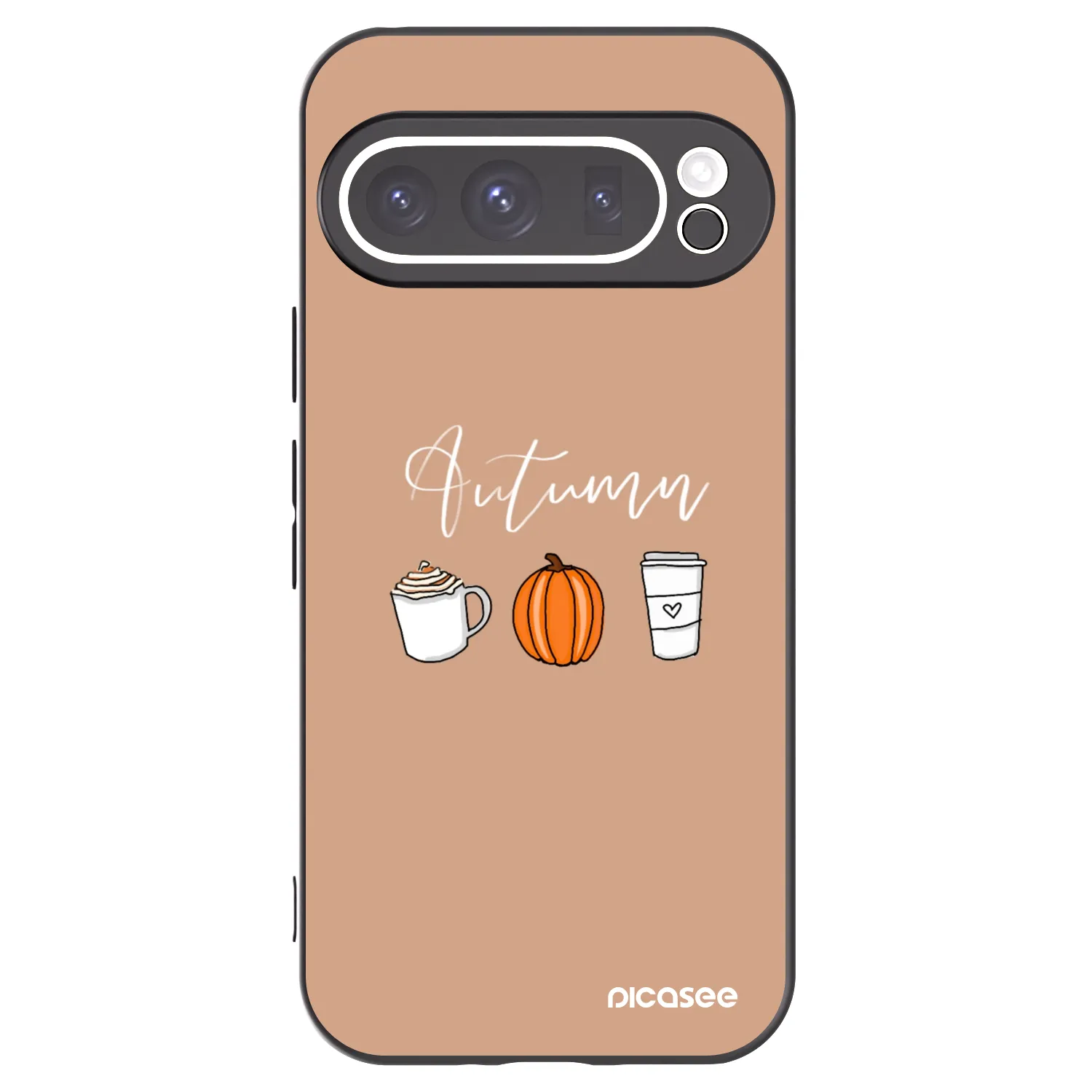 Picasee crna silikonska maskica za Google Pixel 9 Pro XL - Autumn