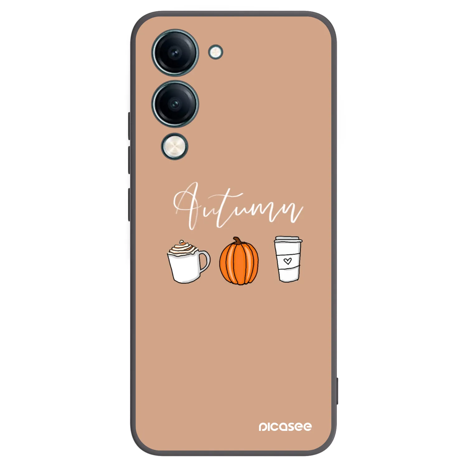 Picasee crna silikonska maskica za Vivo Y29s 5G - Autumn