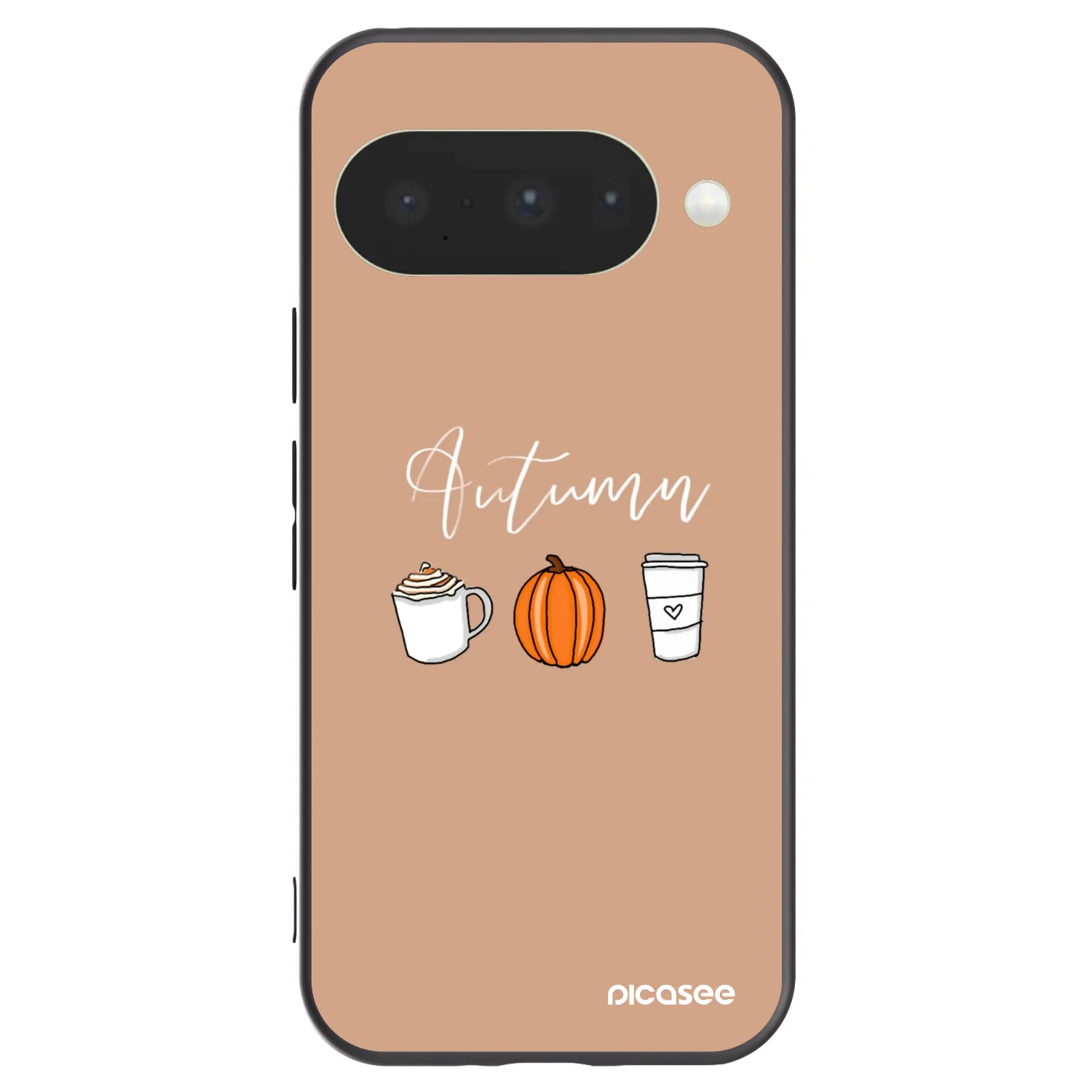 Picasee crna silikonska maskica za Google Pixel 10 - Autumn