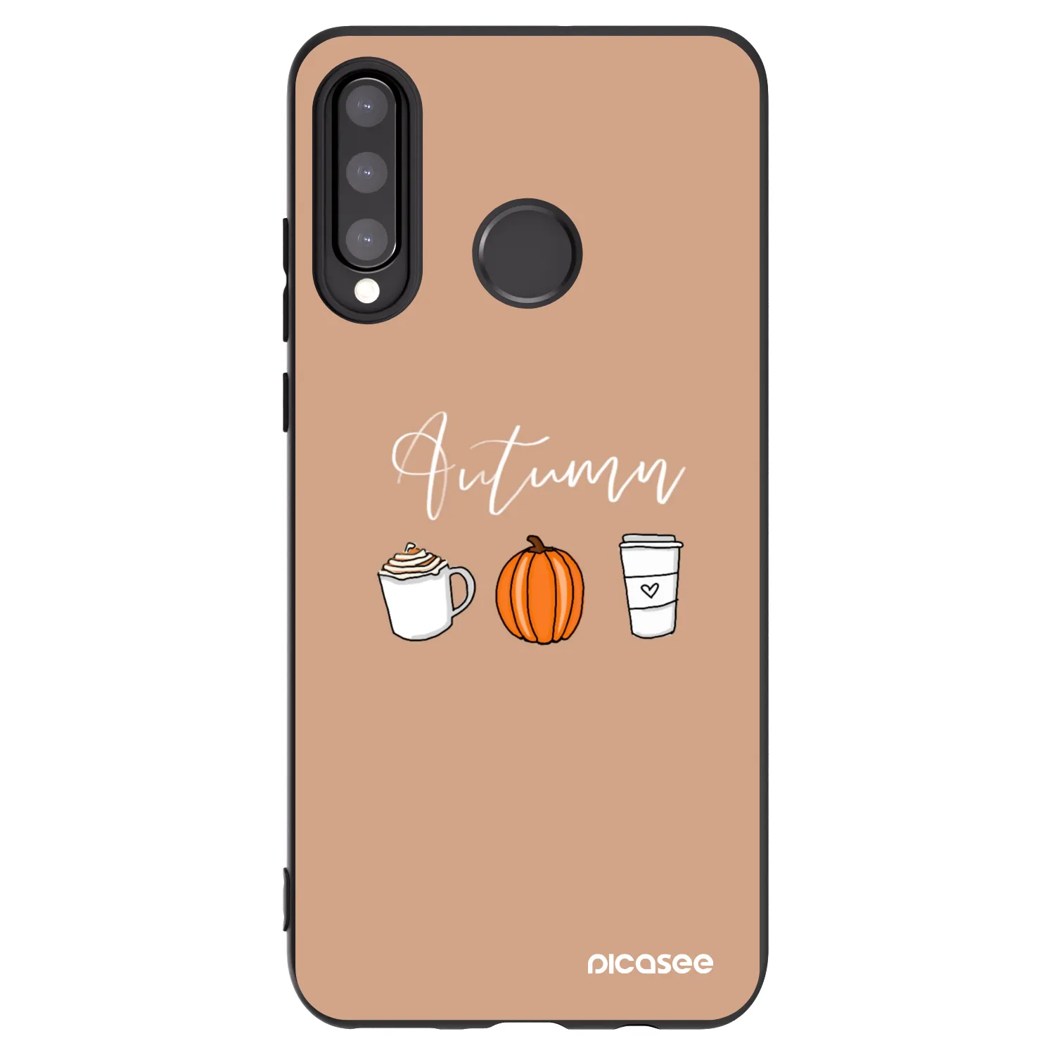 Picasee crna silikonska maskica za Huawei P30 Lite - Autumn