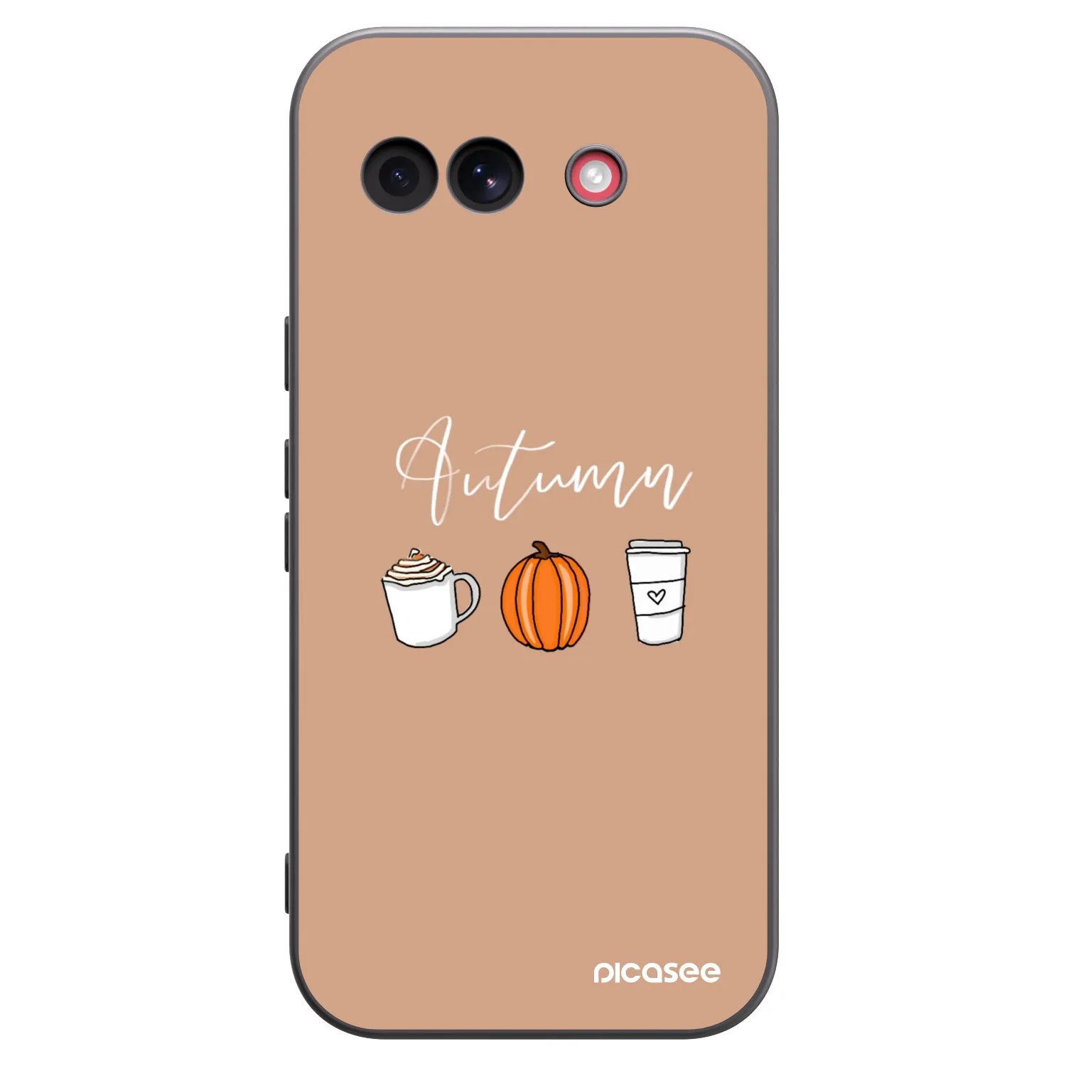 Picasee crna silikonska maskica za Google Pixel 10a - Autumn