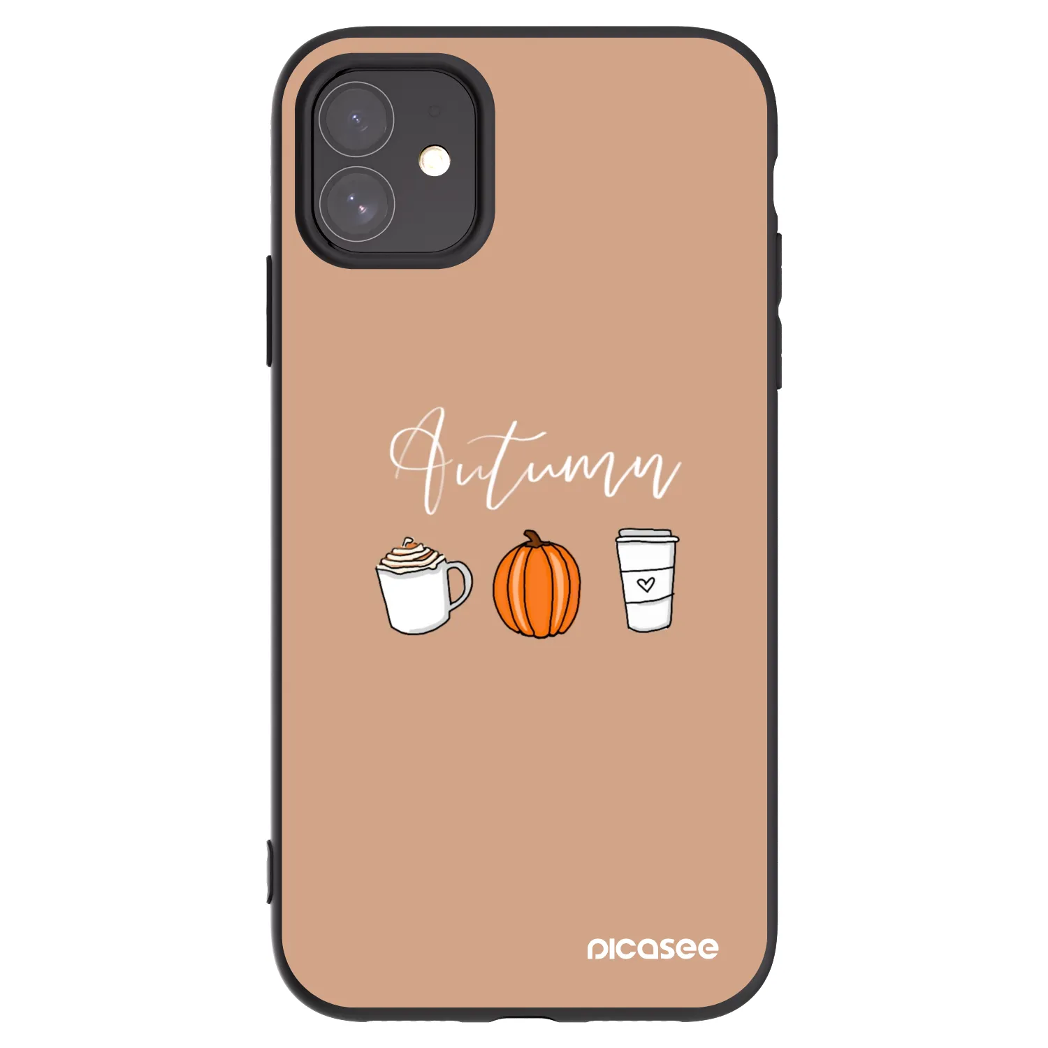 Picasee crna silikonska maskica za Apple iPhone 11 - Autumn