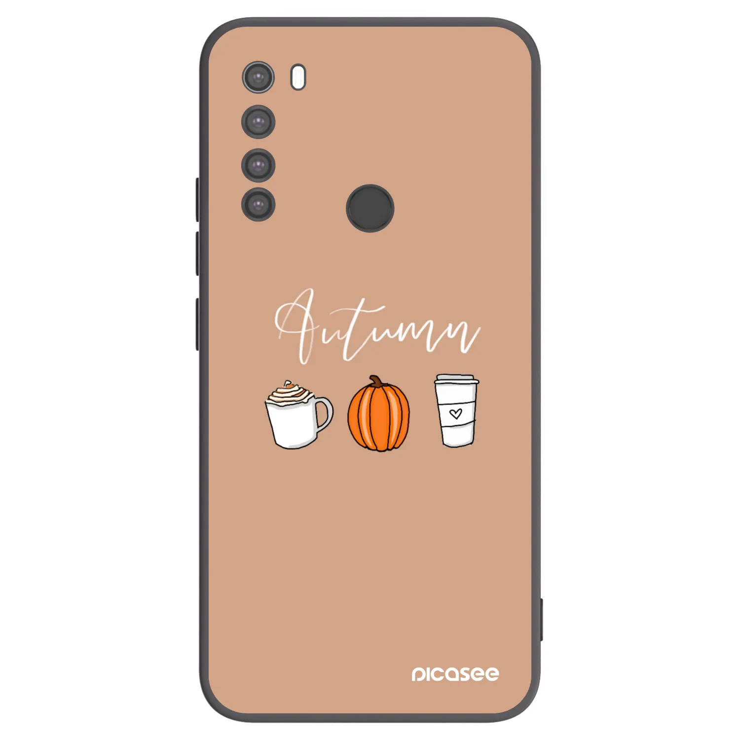 Picasee crna silikonska maskica za Xiaomi Redmi Note 8 - Autumn