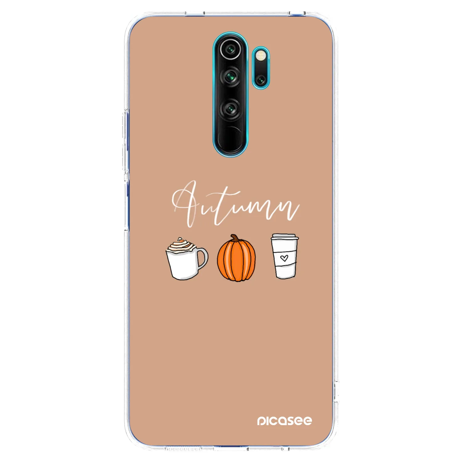 Picasee silikonska prozirna maskica za Xiaomi Redmi Note 8 Pro - Autumn