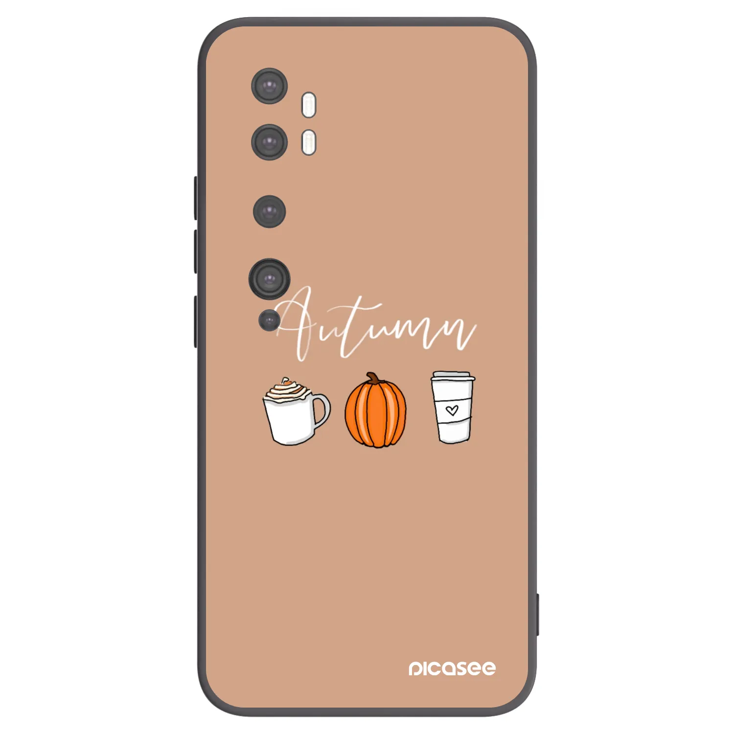 Picasee crna silikonska maskica za Xiaomi Mi Note 10 (Pro) - Autumn