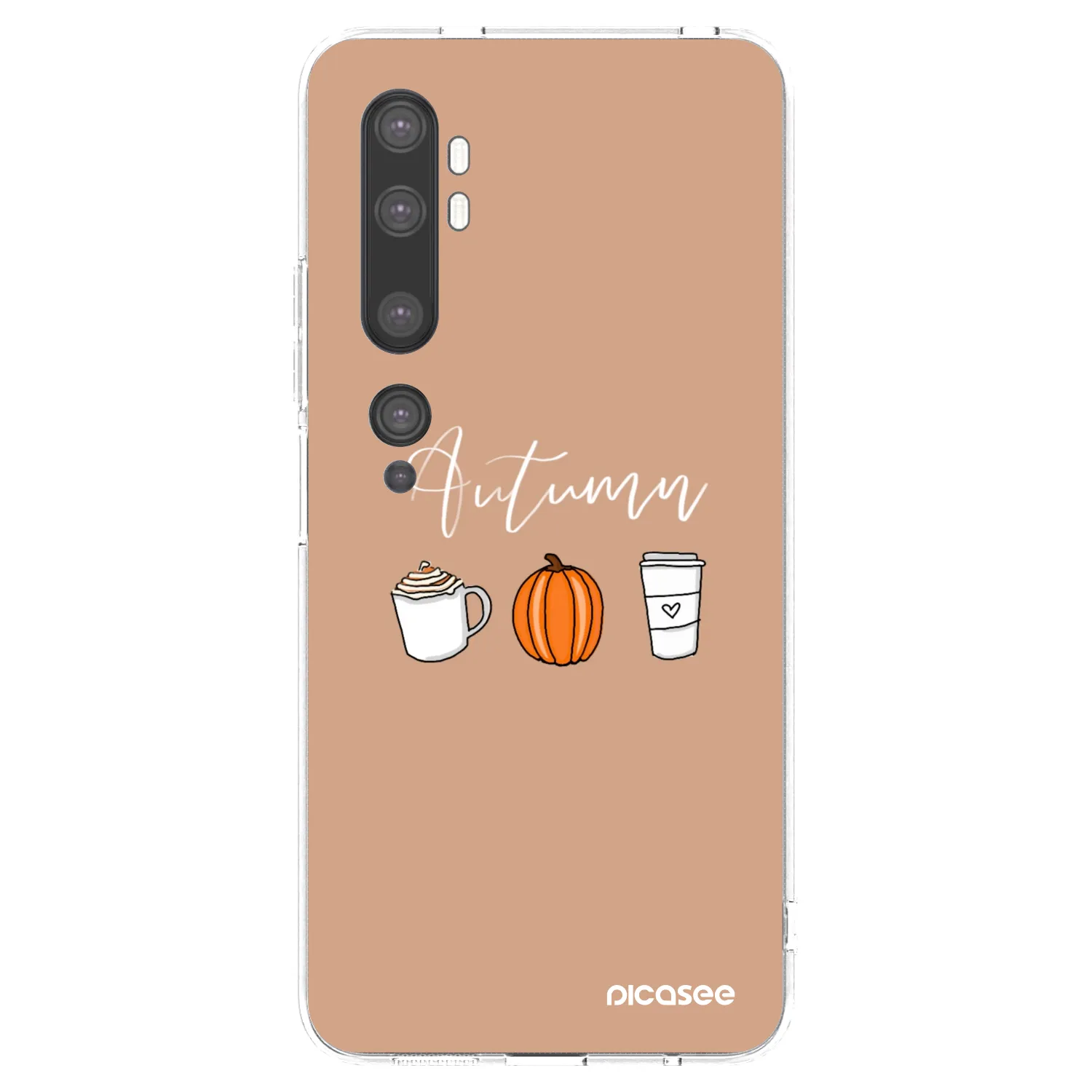 Picasee silikonska prozirna maskica za Xiaomi Mi Note 10 (Pro) - Autumn