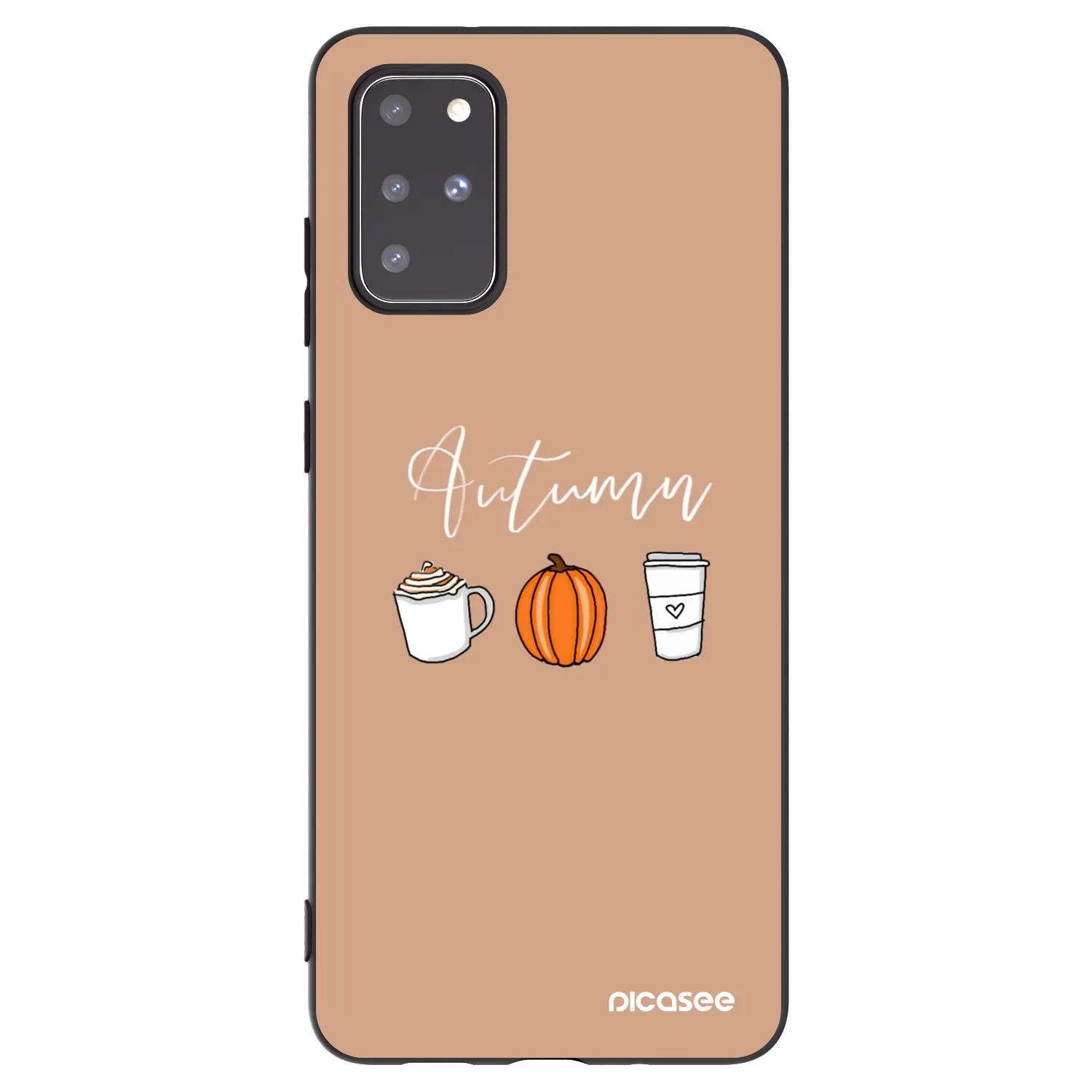 Picasee crna silikonska maskica za Samsung Galaxy S20+ G985F - Autumn