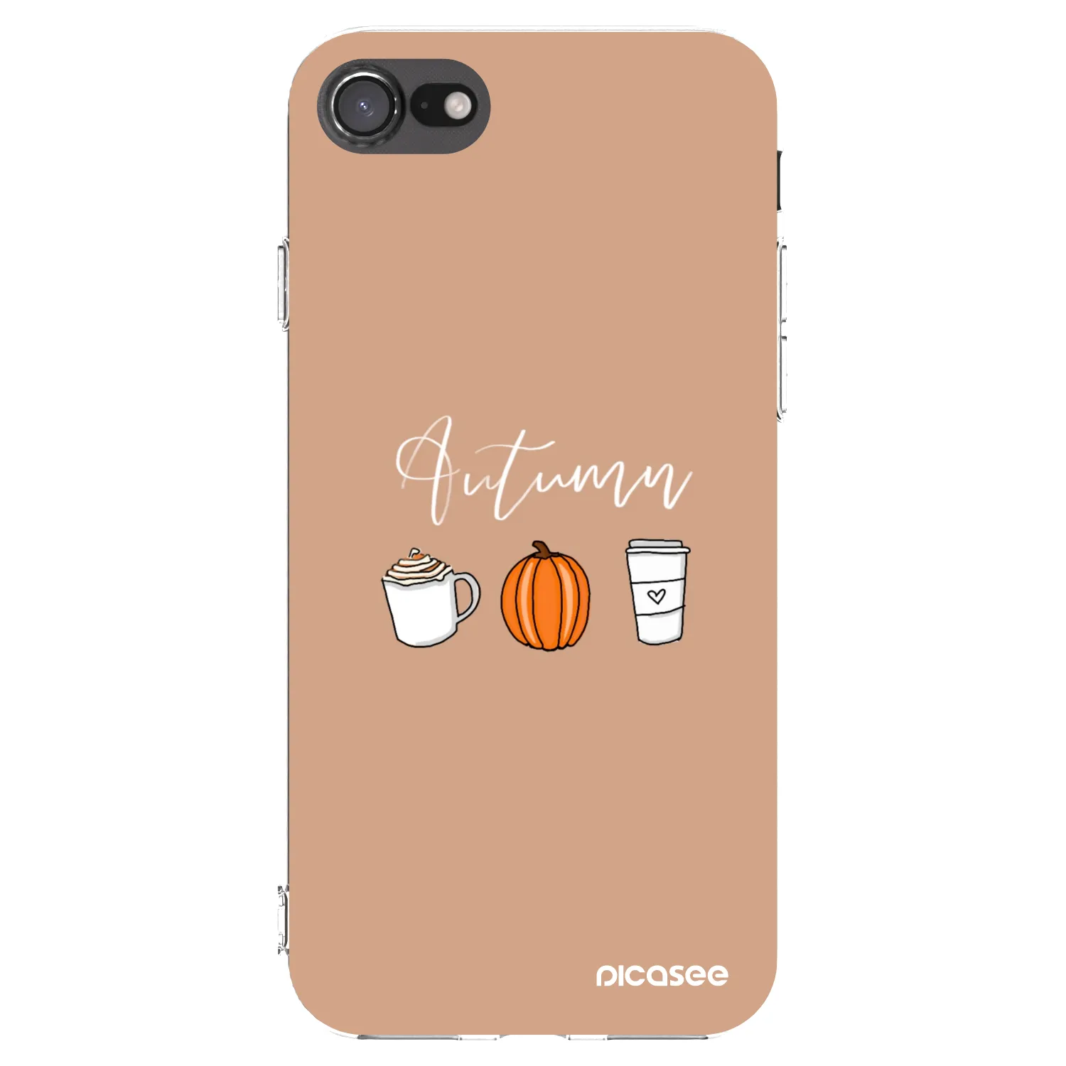 Picasee silikonska prozirna maskica za Apple iPhone SE 2020 - Autumn