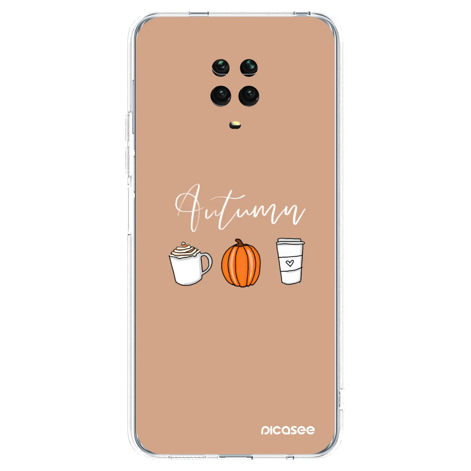 Picasee silikonska prozirna maskica za Xiaomi Redmi Note 9 Pro - Autumn