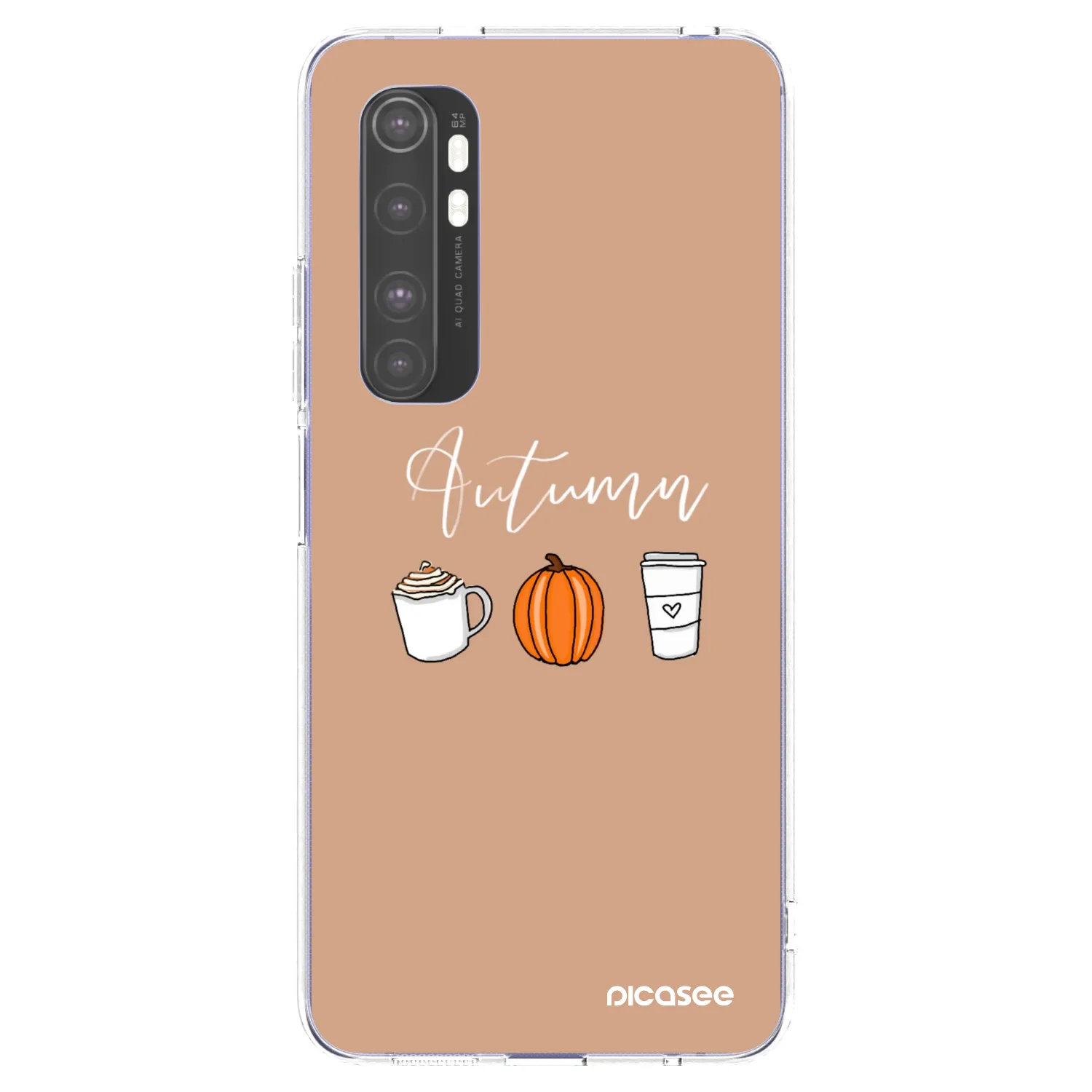 Picasee silikonska prozirna maskica za Xiaomi Mi Note 10 Lite - Autumn
