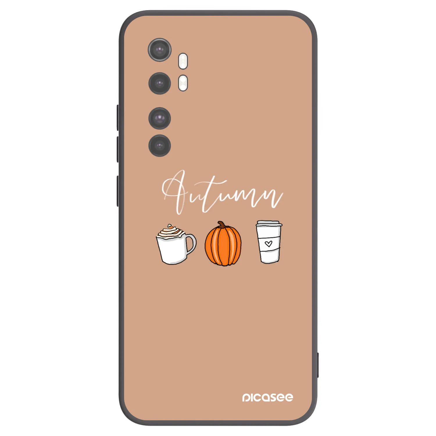 Picasee crna silikonska maskica za Xiaomi Mi Note 10 Lite - Autumn