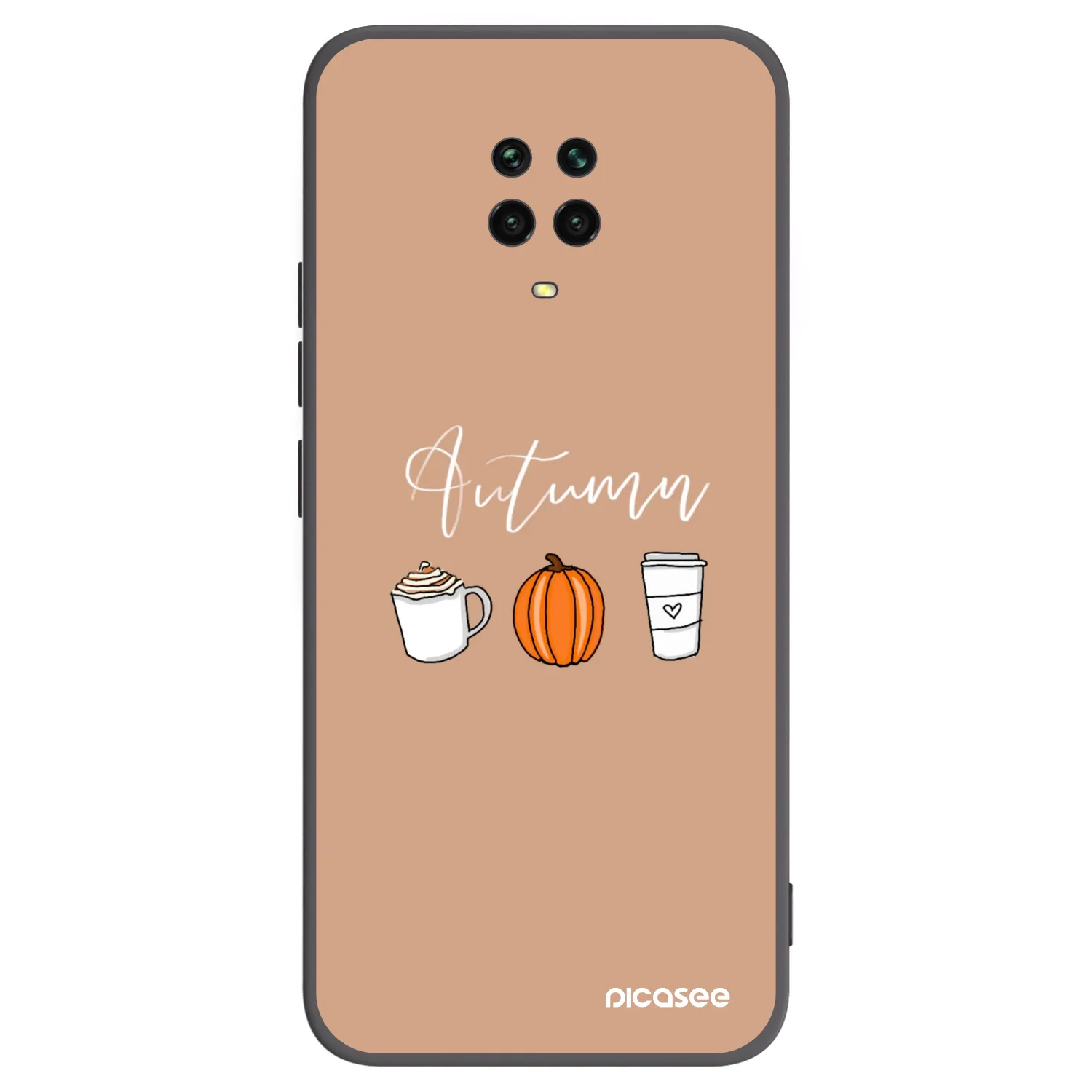 Picasee crna silikonska maskica za Xiaomi Redmi Note 9S - Autumn