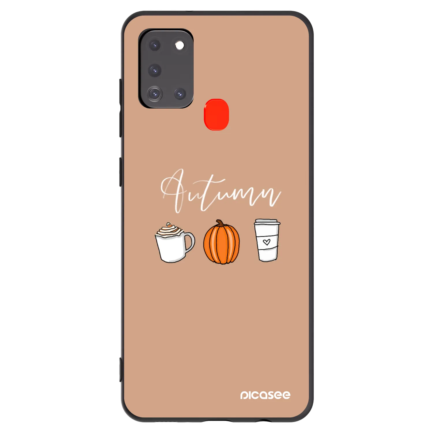 Picasee crna silikonska maskica za Samsung Galaxy A21s - Autumn