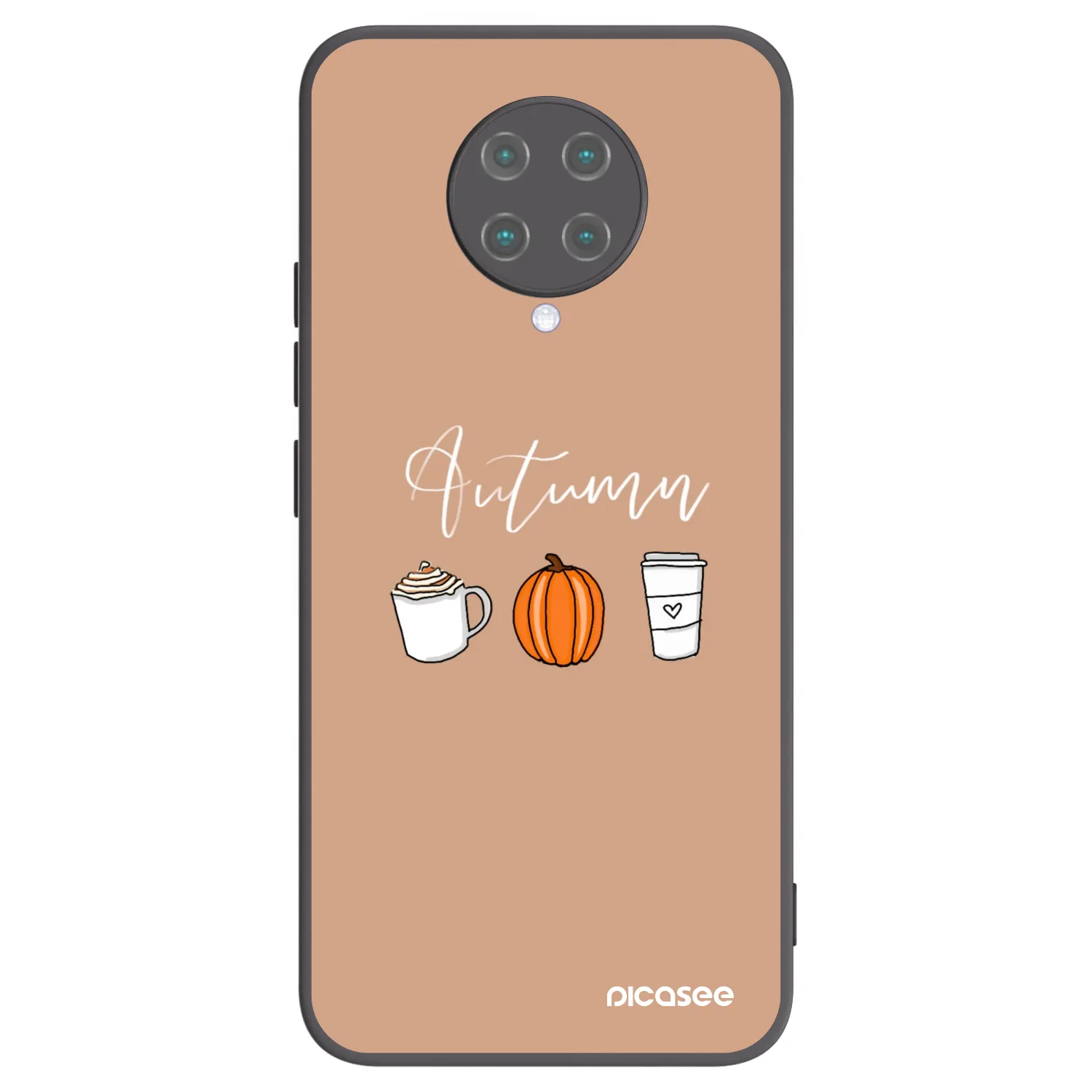 Picasee crna silikonska maskica za Xiaomi Poco F2 Pro - Autumn