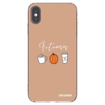 Picasee silikonska prozirna maskica za Apple iPhone XS Max - Autumn