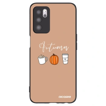 Picasee crna silikonska maskica za OPPO A16 - Autumn