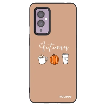 Picasee crna silikonska maskica za OnePlus 9 - Autumn