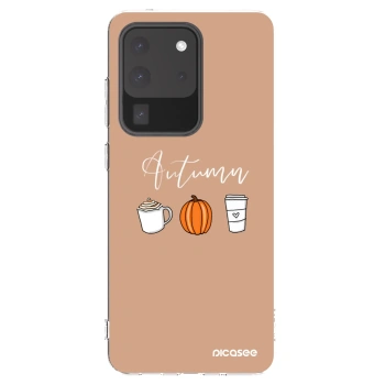 Picasee silikonska prozirna maskica za Samsung Galaxy S20 Ultra 5G G988F - Autumn