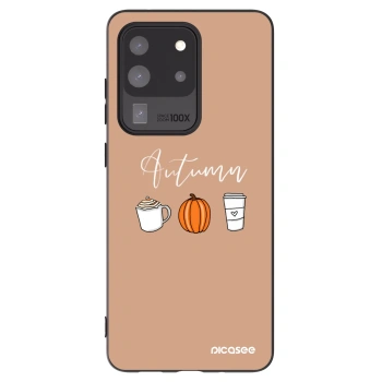 Picasee crna silikonska maskica za Samsung Galaxy S20 Ultra 5G G988F - Autumn