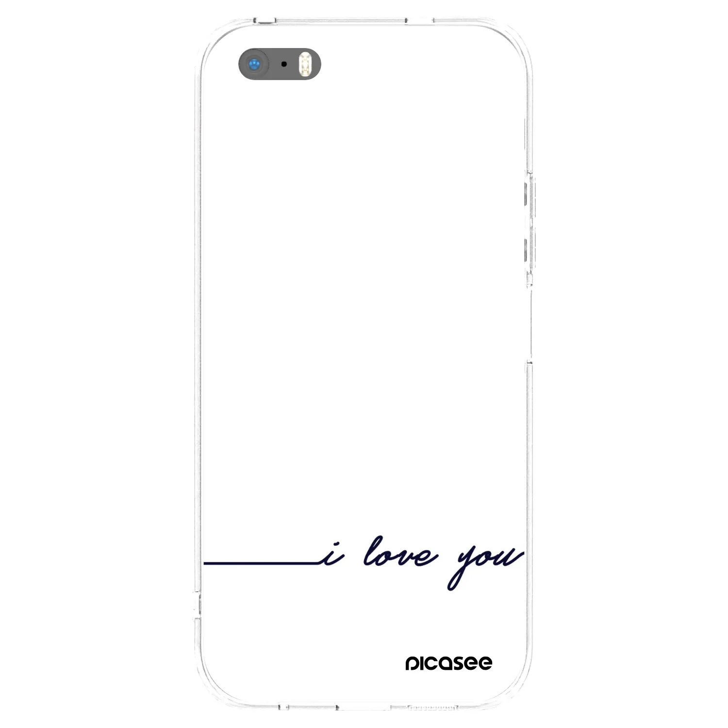 Picasee silikonska prozirna maskica za Apple iPhone 5/5S/SE - I love you