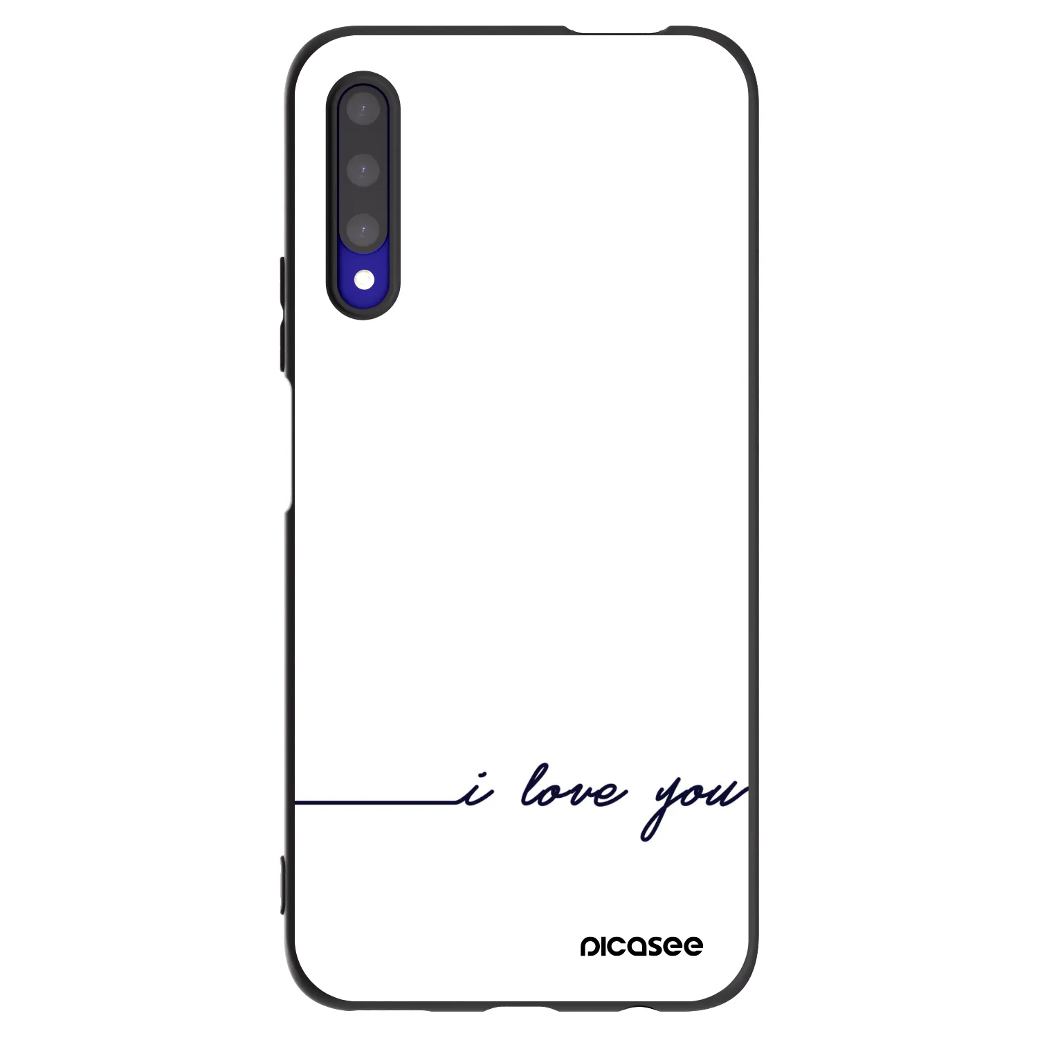Picasee crna silikonska maskica za Honor 9X Pro - I love you