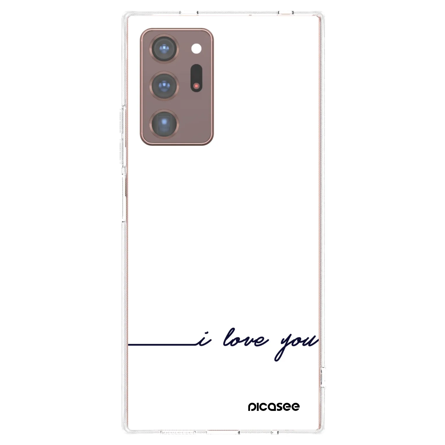 Picasee silikonska prozirna maskica za Samsung Galaxy Note 20 Ultra - I love you
