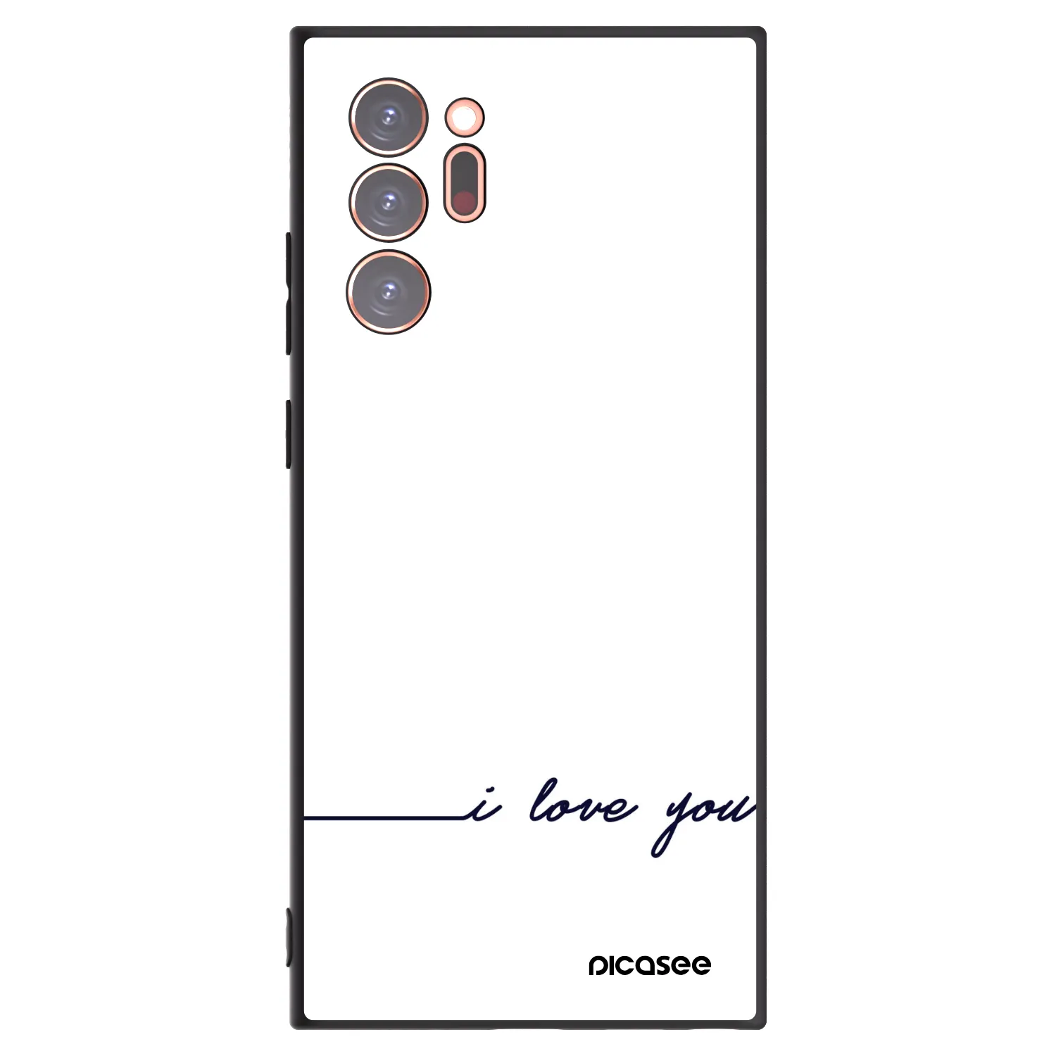Picasee crna silikonska maskica za Samsung Galaxy Note 20 Ultra - I love you