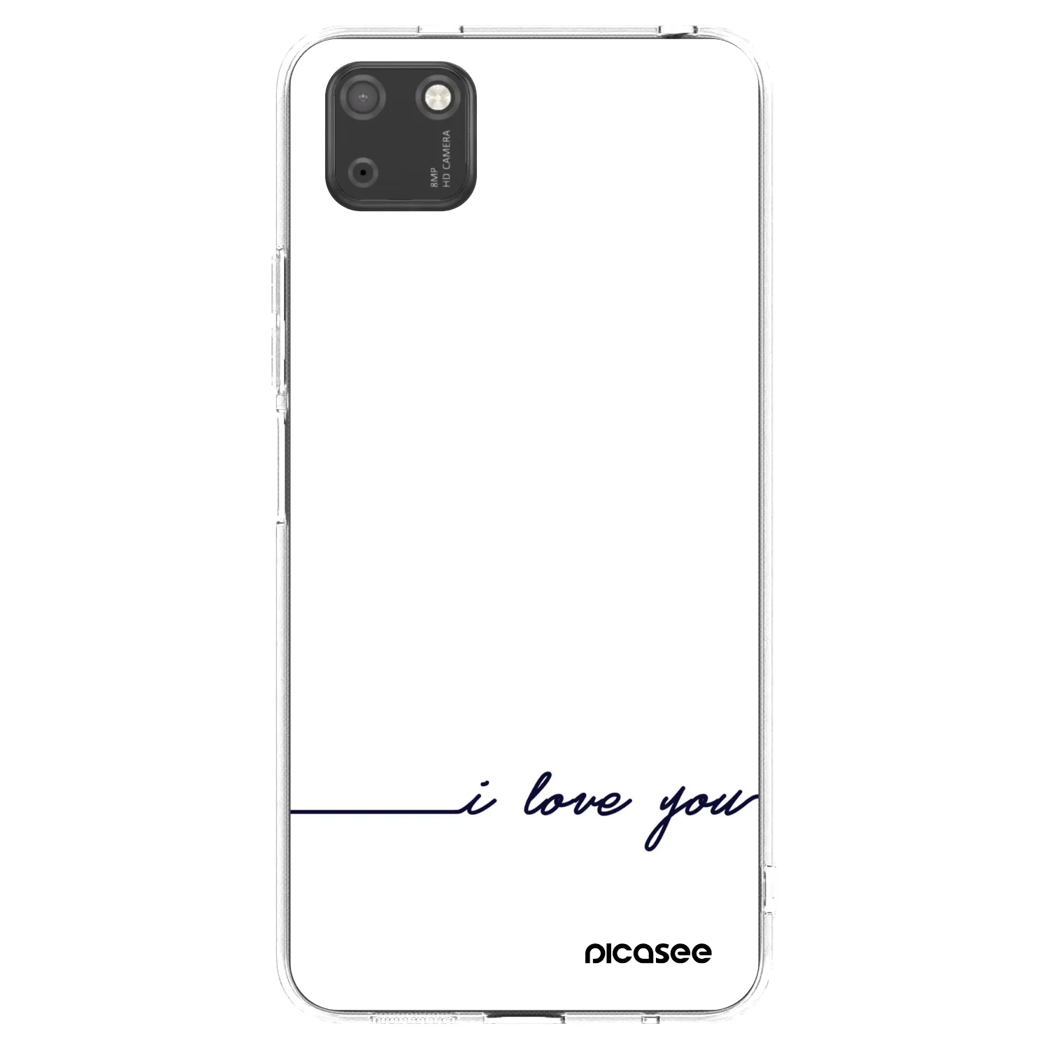 Picasee silikonska prozirna maskica za Huawei Y5P - I love you